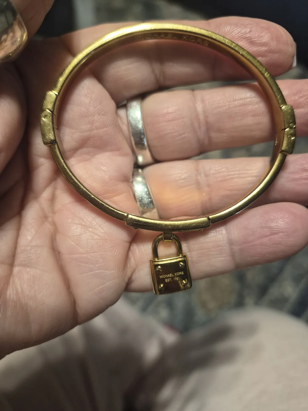 Michael Kors Gold Padlock Pavé Bracelet